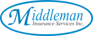 Logo of Community-based Middleman Insurance Services Inc., featuring the company name in white cursive text inside an elliptical blue border on a green background.