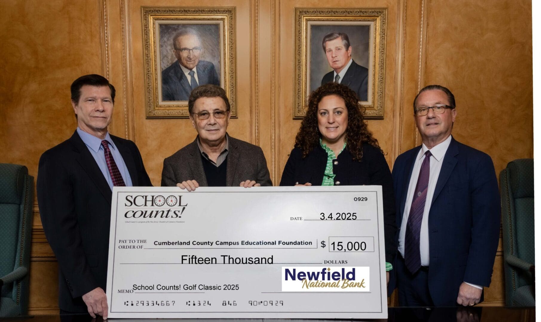 Newfield Bank 2025 Presenting Sponsor for School Counts! Golf Classic