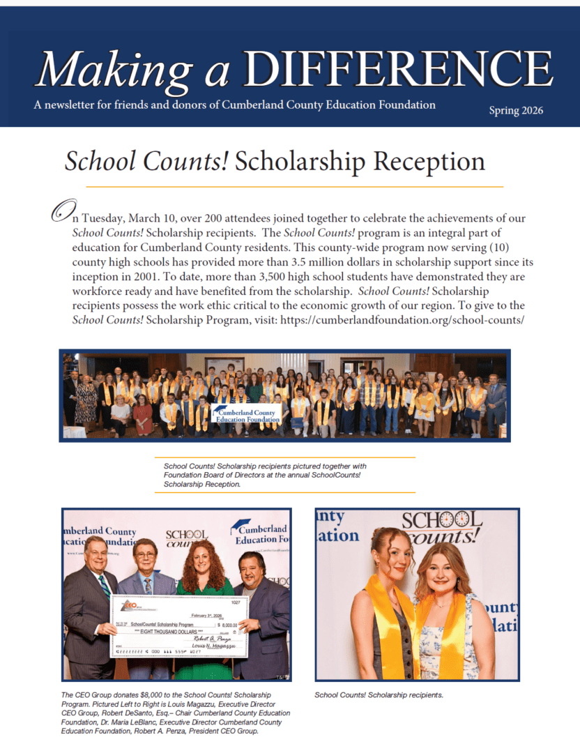 Front page spring 2026 newsletter